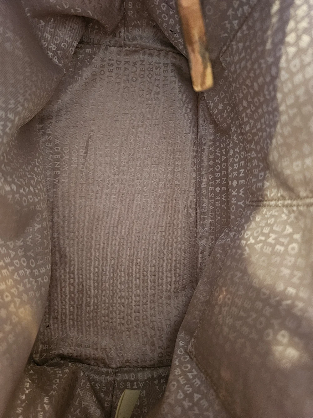 kate spade Metallic Gold Perforated Patent Tote